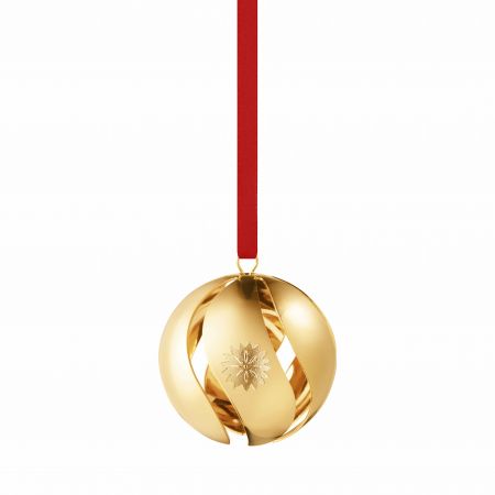 GEORG JENSEN Weihnachtskugel 2020 – vergoldet 18 kt Goldauflage